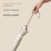 Modern Minimalist Curved Hook Handle 16-Rib Long Handle Fresh Style Umbrella, High Aesthetic Large Sun Protection Wind-Resistant Automatic Umbrella
