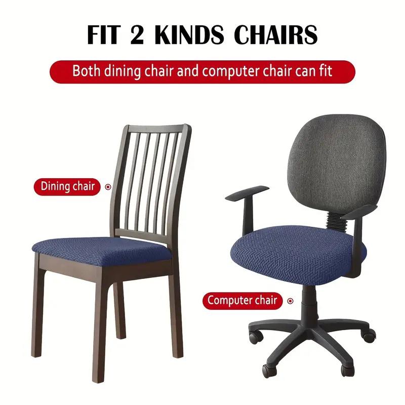 Jacquard Stol Setetrekk Slitesterk Stretch Stol Protector Trekk Spisestue Kjøkken Kontor Vaskbar Stol Pute Slipcovers