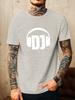 Unisex O Neck Tee Dj Headphones Music Letter Graphic Print Cotton Short Sleeve Loose Summer Breathable Daily Casual Basic Wear Top