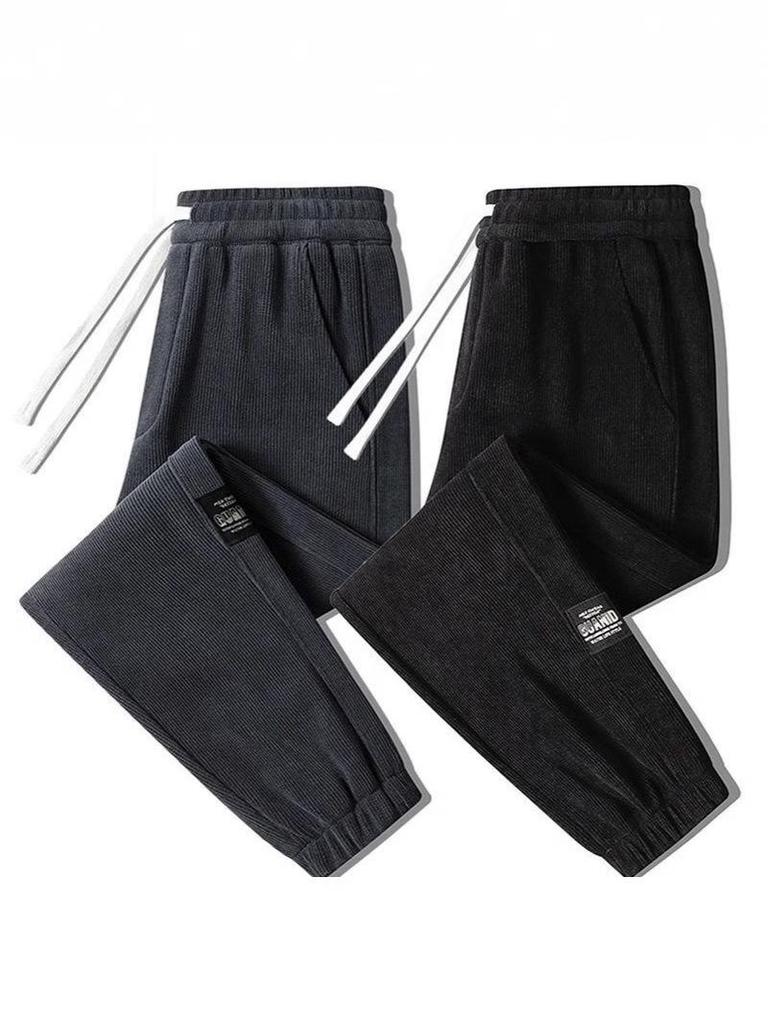 Men's Fashionable Corduroy Nine-Point Sweatpants
