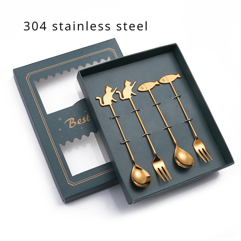 

Набор посуды HANYANG, креативная ложка, круглая ложка, ложка для перемешивания, подарочный набор, ложка для льда, фруктовая вилка, подарочный набор