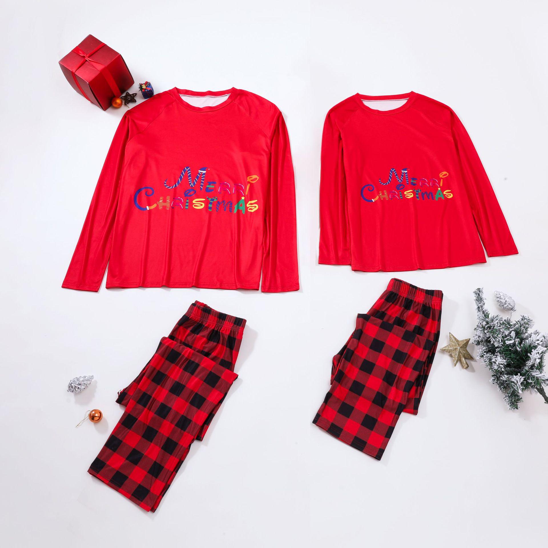 

Різдвяний піжамний комплект з довгим рукавом для пар у європейському та американському стилі XL (Men s)