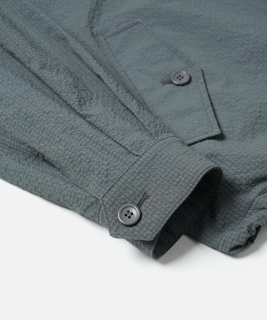 Frizmworks Seersucker Buddy Harrington Jacket _ Blue Gray