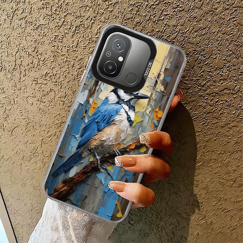 Vogel-Ölgemälde-Stil Stoßfeste Handyhülle für Xiaomi Poco X7 X6 X5 X3 Pro F7 Ultra M8 Redmi 15C 15 14C 13C 12C 10C 13 12 10