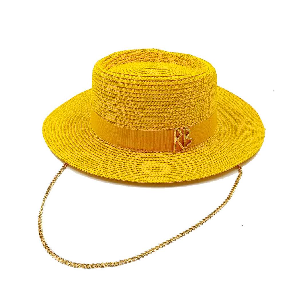 Summer straw hat hand-woven with straw bow ribbon outdoor travel sun protection beach hat sun hat hats for woman