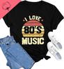 Maihun 80s Music Shirt For Unisex I Love 80s Music Shirts Old Music Fans Vintage Tee Tops Cotton Unisexs Tshirts Ropa Hombre