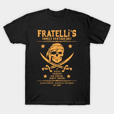 Asian Size Men Print T-shirt Fratelli'S Family Restaurant No-Cut Heat Transfer Print Cotton Tshirt