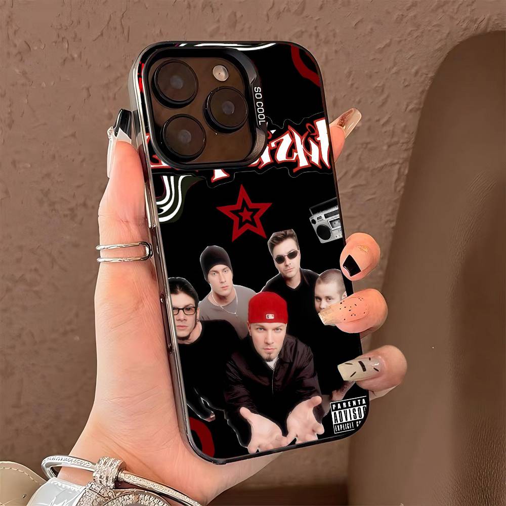 L-Limp Bizkit Hold On Band Phone Case for iPhone 17 17Air 16 15 14 13 12 11 Pro Max Plus Colorful Silver