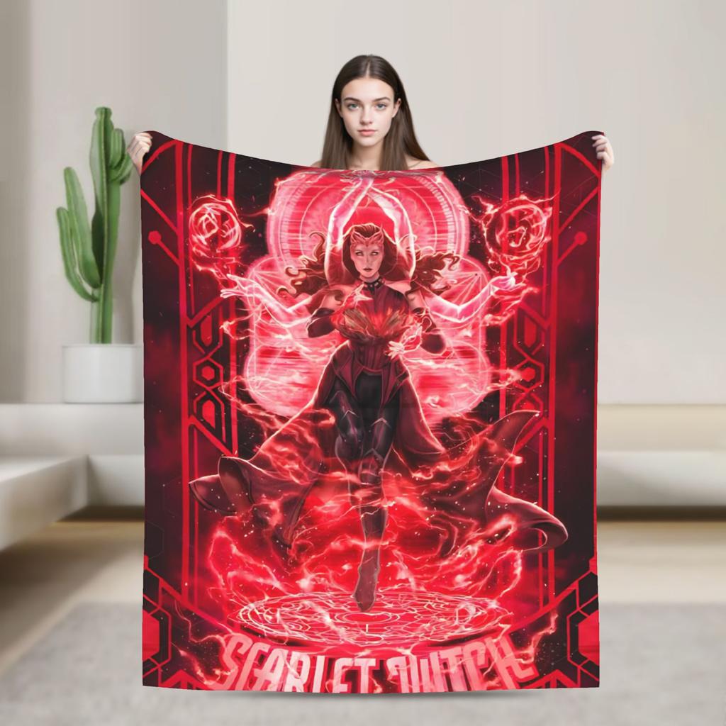 Scarlet Witch Blanket Quality Warm Soft Throw Blanket Autumn Travel Office Couch Bed Aesthetic Bedspread