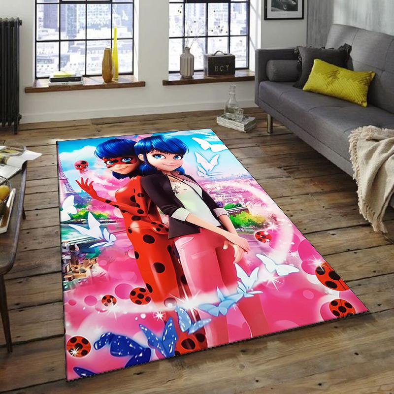1pc Ladybug (5) Design Area Rug - Non-Slip, Soft & Cozy Floor Mat for Living Room, Bedroom, Office - Indoor/Outdoor Decorative Carpet
