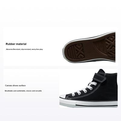 Chuck Taylor All Star 1V PS Black White Kids Sneakers 372883C