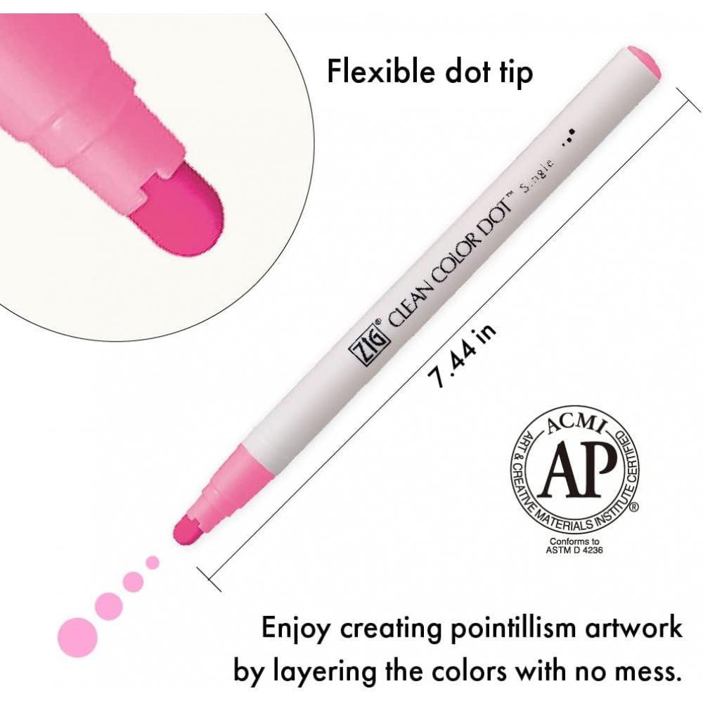 Kuretake Water Based Pen Zig Clean Color Dot Single Highlight Color Set Tcsd 6100 6vc Highlight Color