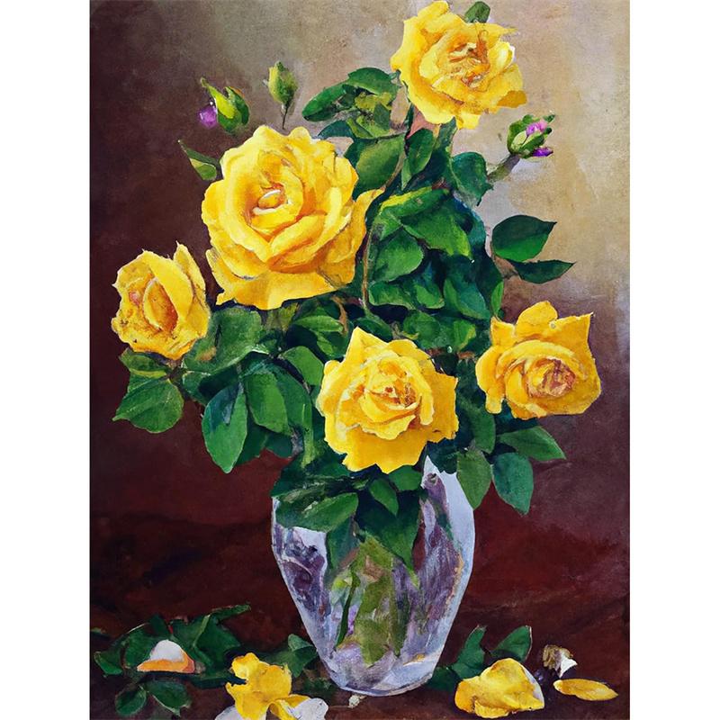 Momoart DIY Diamantbroderi Rosmålning Tusensköna Blomma Bild Strass Mosaik Solros Dekor för Hemmet