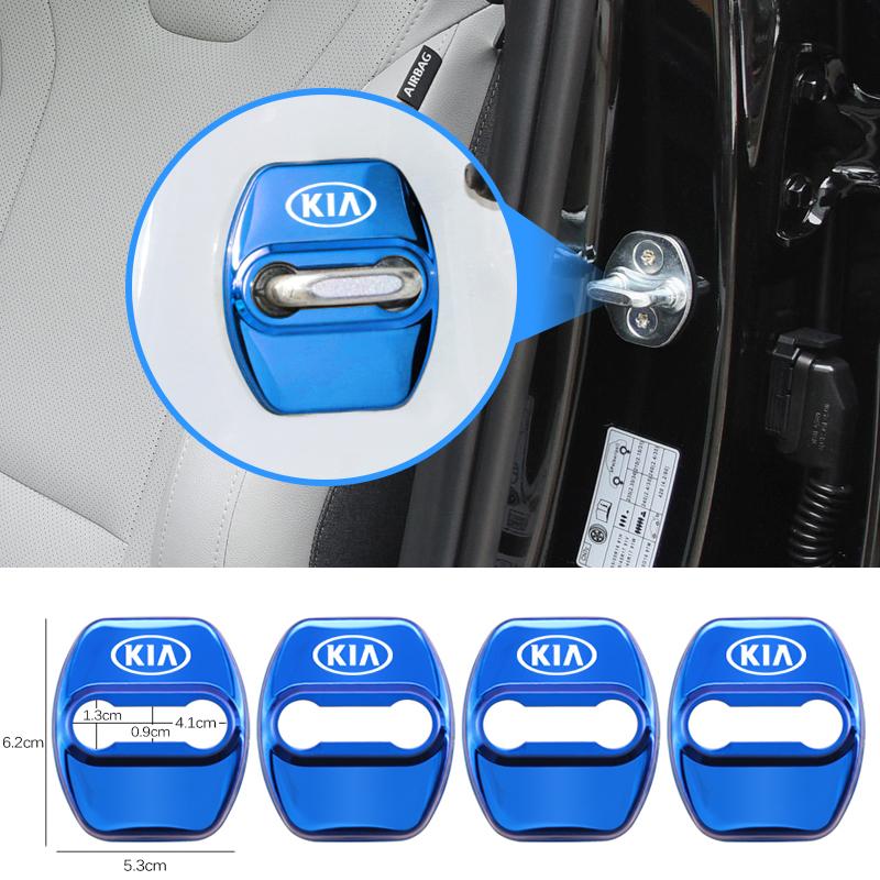 AAOB1 Car Door Buckle Protective Cover Titanium Alloy Protection Cap For KIA K5 K9 Sorento Ceed Sportage Carnival Stinger Forte Niro