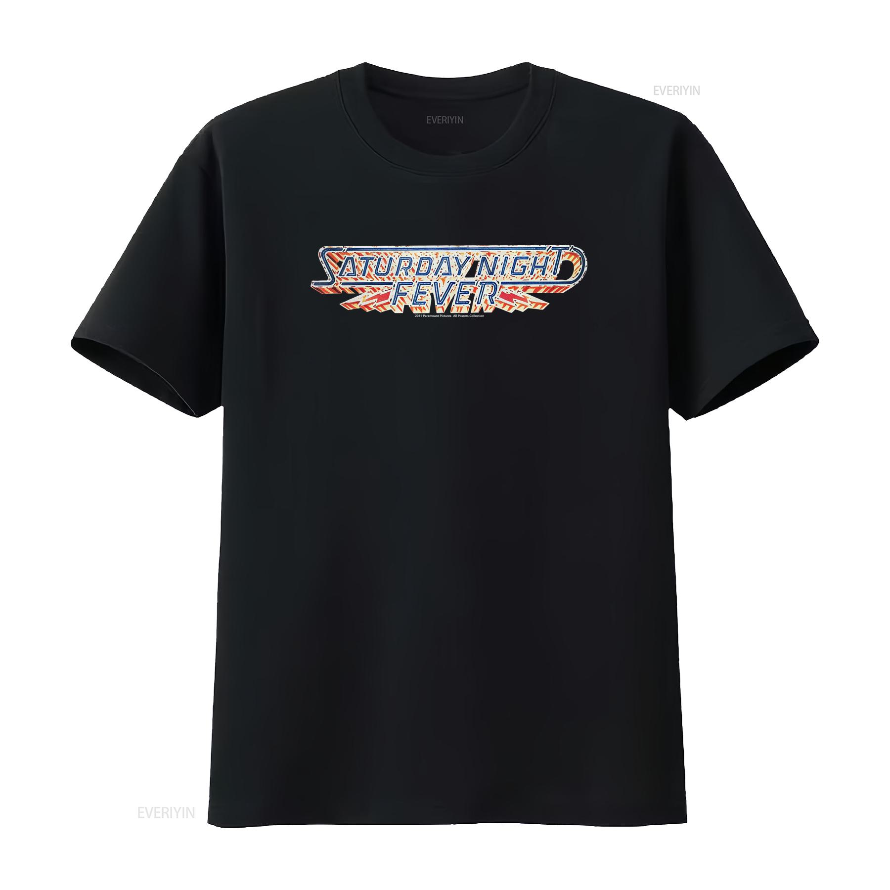 

Saturday Night Fever Logo 70s Dance Movie Inspired T Shirt Mens Licensed Tony Black vintage Washed homme designer clothes 4XL