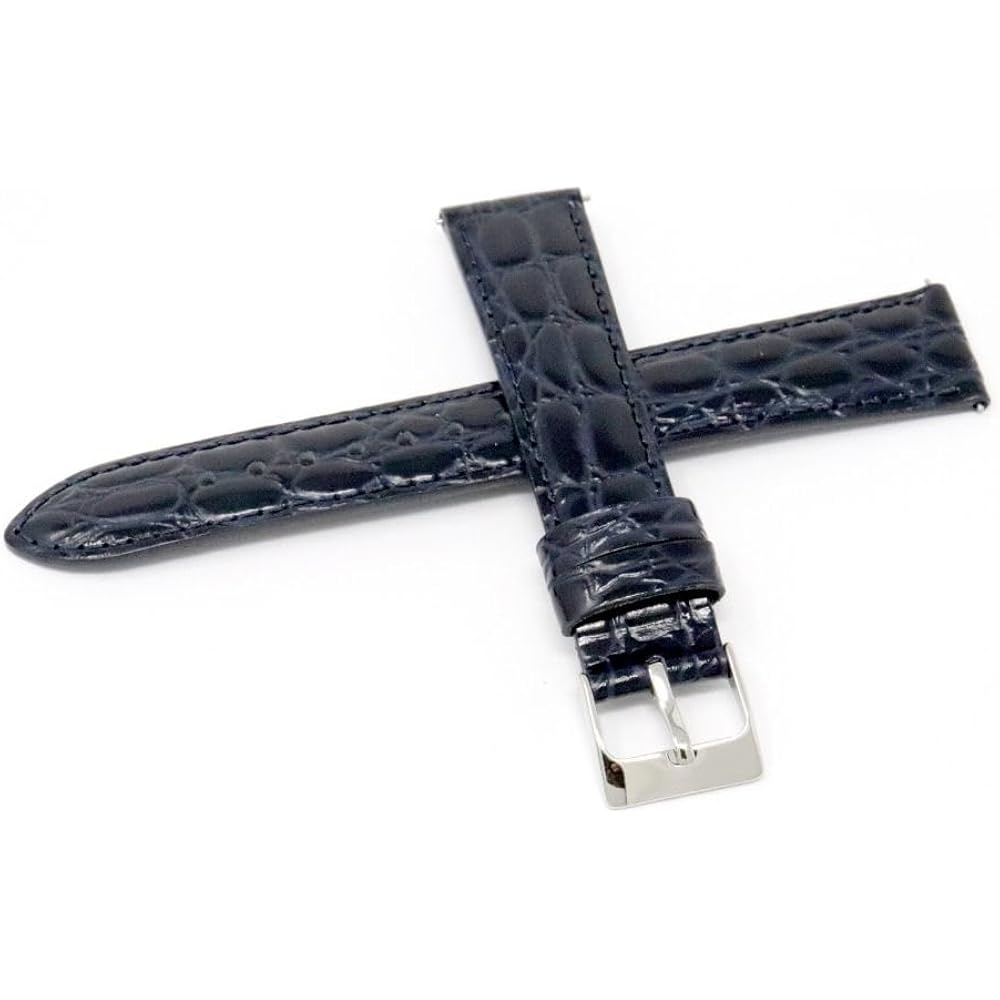 [Seiko] Band Watch 18mm Strap Cowhide Men s Watch with Cross Care Instructions (Navy Blue)