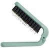 Uffy MiniPop Premium Travel Brush with Authentic Boar Bristle and Nylon Foldable Hair Brush for Improved Hair Shiny and Suitable for All Ages Pins,