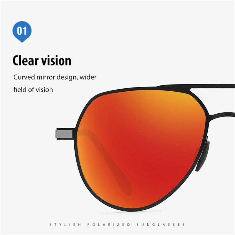 aoron Metal Frame Photochromic Polarized Sunglasses for Men Women Fashion Sports Driving Fishing Glasses UV400