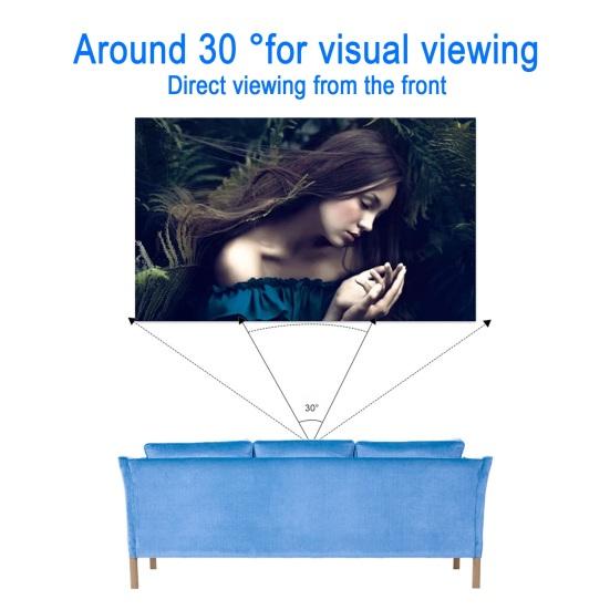 60/84/100/120-Inch Lightproof Foldable Portable Movie Screen 16:9 Daytime Viewing Anti-Light Projector Screen for Home Theater Indoor Outdoor