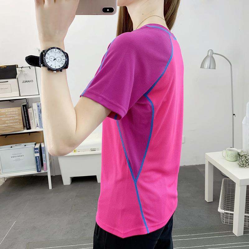 Letní venkovní rychleschnoucí tričko Dámské s krátkým rukávem Sportovní rychleschnoucí oblečení Tričko s krátkým rukávem Turistika a horolezectví