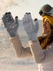 USB Heating Gloves Touch Screen Winter Snowboard Gloves Knitted Gloves Hand Warmer for Backpacking Riding Camping