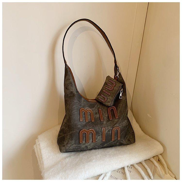Casual retro large-capacity bag women's bag personalized beauty fashion shoulder messenger bag tote bag
