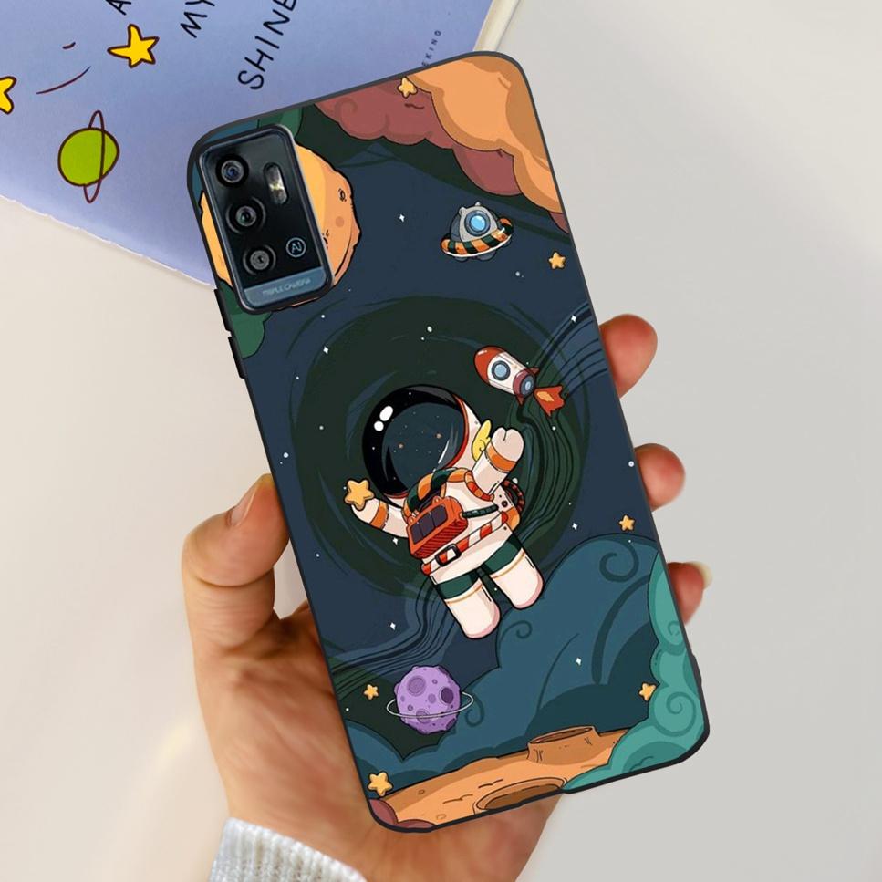 For ZTE Blade A71 6.52" Case Cartoon Dinosaur Football TPU Soft Silicone Cover For ZTE Blade A71 2021 A7030 Phone Cases Fundas