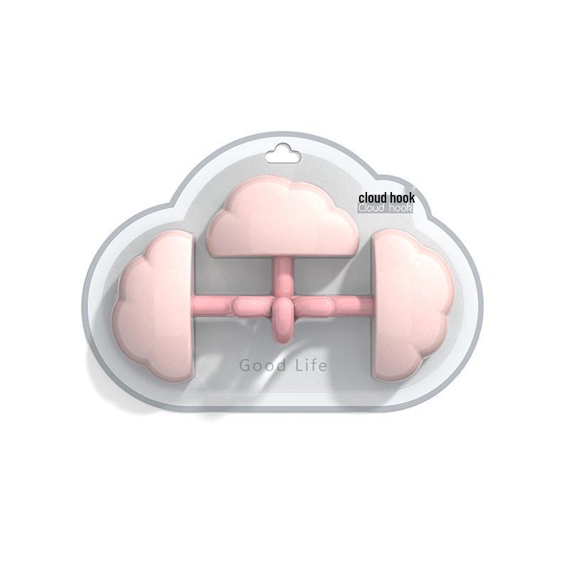 Yellow Cloud Adhesive Wall Hook: Cute, Creative, Seamless Design for Bathroom & Kitchen - No Drilling Needed