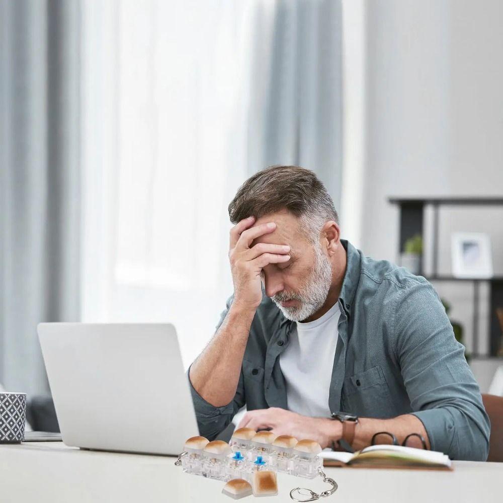 Breloc Buton Tastatură Drăguț Cheie Creativă Fidget Cheie Mini Jucărie Pop Pentru a Trece Timpul