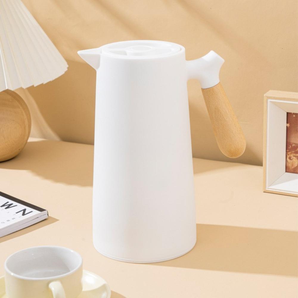 Household Thermal Insulation Pot, Thermos Bottle, Wooden Handle, Large Capacity Warm Kettle, Coffee Pot, Gift Pot
