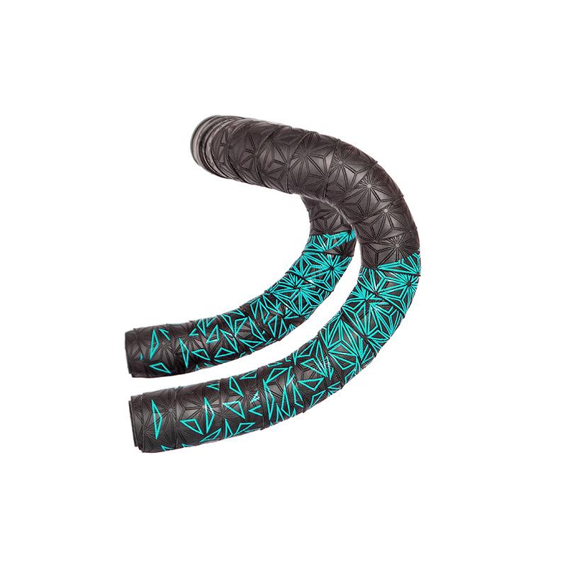 Chrysanthemum Pattern Shock-Absorbing Gradient Bicycle Handlebar Tape - Breathable, Two-Tone, Wear-Resistant PU for Road Bikes.