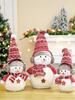 Christmas Snowman Plush Ornaments and Santa Doll Photo Props for Store Displays