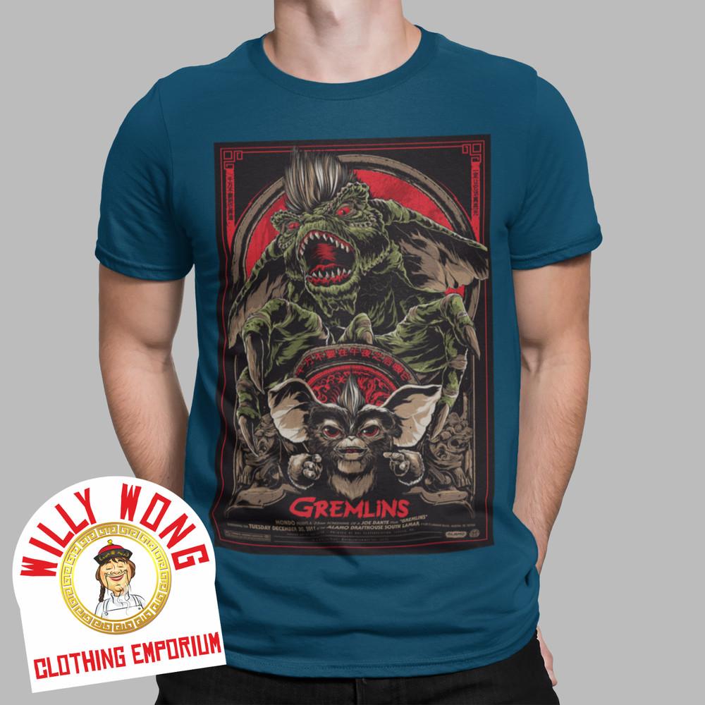 GREMLINS T-SHIRT MOGWAI GIZMO MOVIE RETRO CLASSIC VINTAGE HERO GAMER UK HORROR Unisex T-Shirt S