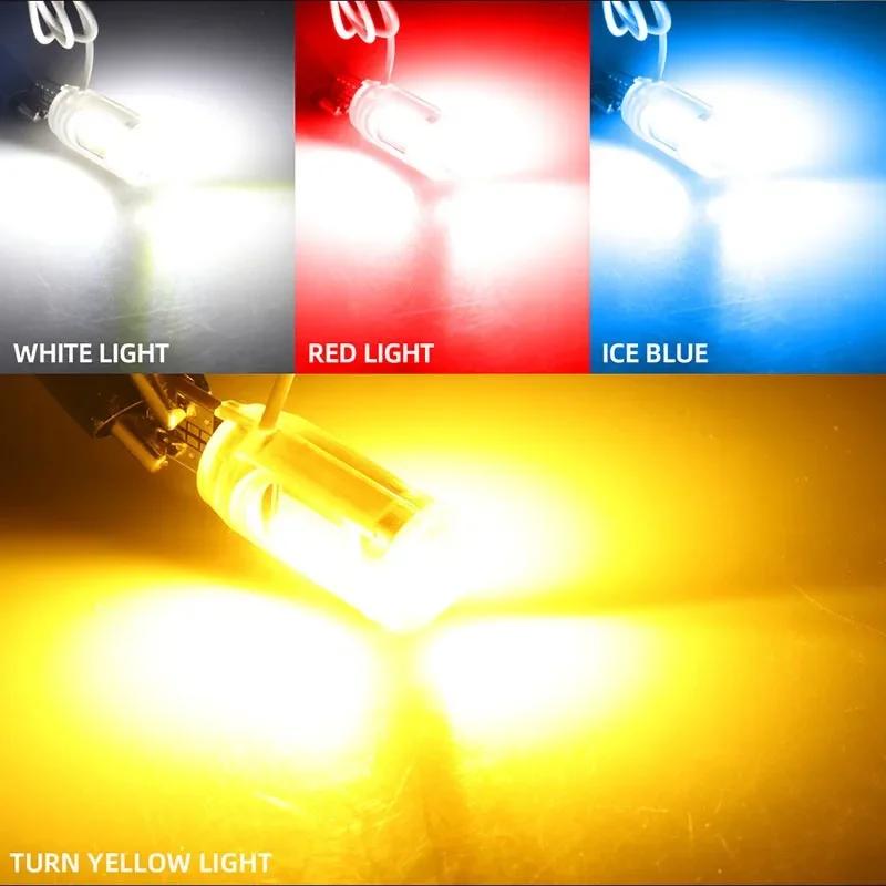 Bi-Color Motorcycle Turn Signal  Mini Flashing Warning Signals Light  Anti-collision Warnings Universal Motorcycle Accessories