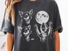 Chihuahua T-Shirt, Heulende Chihuahuas und Mond Grafik, Lustiges Hunde-Liebhaber Geschenk, Nachthimmel Kunst Shirt, Unisex Haustier T-Shirt