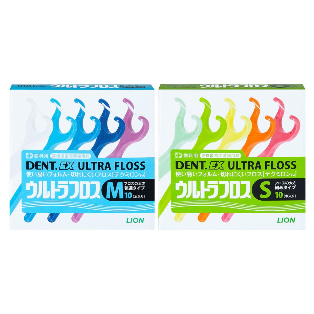 

Japan LION DENT.EX Ultra Floss (M Normal type / S Thin type) 1 box (10 flosses) S (Thin type)