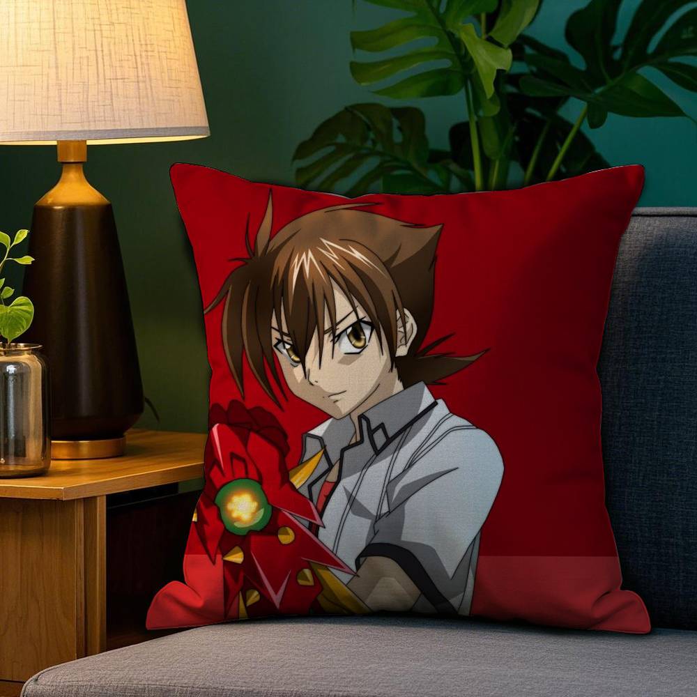 

H-High School DxD Pillow Case Plush Fabric Soft Double Sided Print Sofa Cushion Cover Throw Pillow Covers 12x12Inch