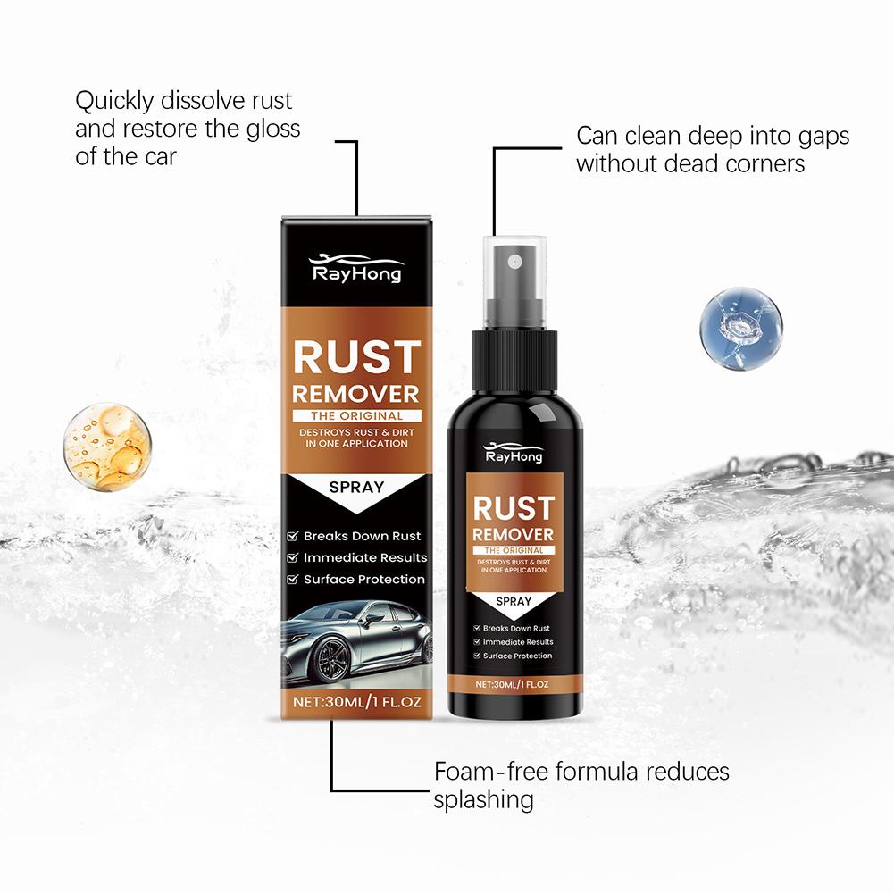 Rust Remover Spray  for Metal Car Scratch Remover Iron Stain Cleaner Stain Remover Iron Stain Cleaner for Multiple Surfaces