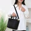 Multi-pocket Japanese Style Crossbody Bag Zipper Large Capacity Canvas Shoulder Bag Shopping Bag Stroge Bag Pure Color Tote Bag