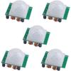 5 Stück HC-SR501 Einstellbarer IR Pyroelektrischer Infrarot PIR Bewegungssensor Detektor Modul für Arduino für Raspberry Pi Kits