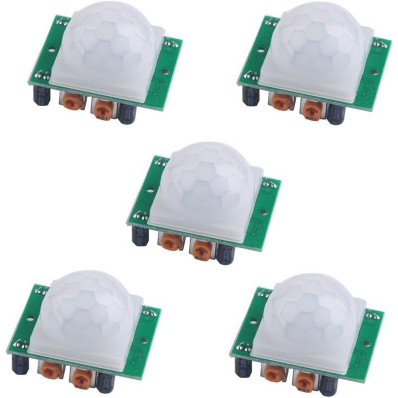 5 Stück HC-SR501 Einstellbarer IR Pyroelektrischer Infrarot PIR Bewegungssensor Detektor Modul für Arduino für Raspberry Pi Kits