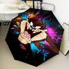 Tazma-nian Artwork Umbrella Folding Umbrella, Automatic Umbrella 8-Frame for Travel, Camping Use Gift for Halloween Christmas