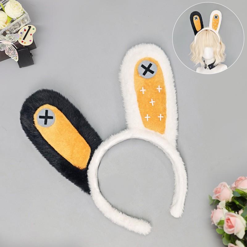 Plush Rabbit Ear Headband Cosplay Accessory Anime Conventions Sweet Kawaii Style Hair Clip