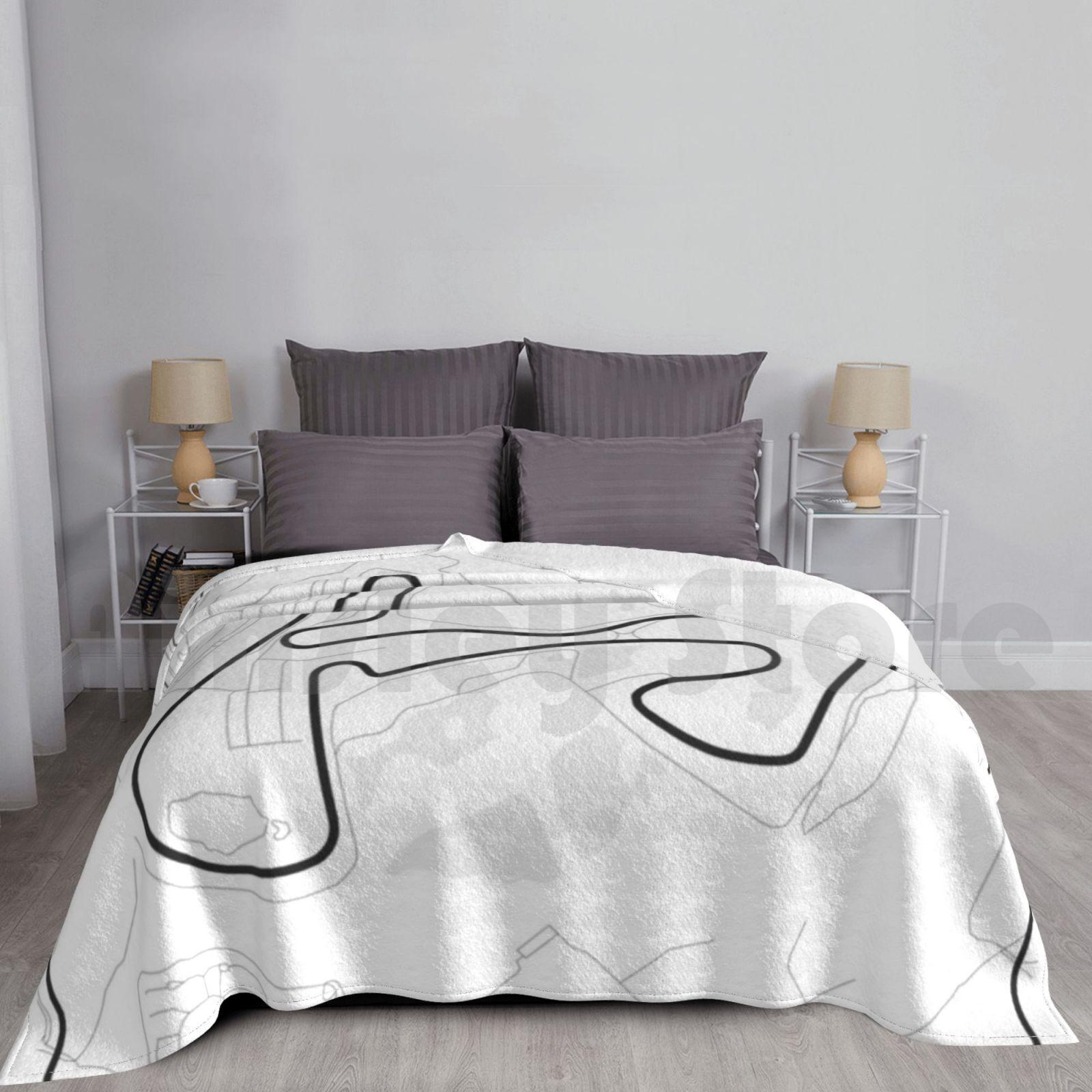 Zandvoort Circuit Blanket Super Soft Warm Light Thin Zandvoort Circuit Racing Track Grand Prix Map Netherlands Dutch Size: 75*100cm, Weight: 230 GSM