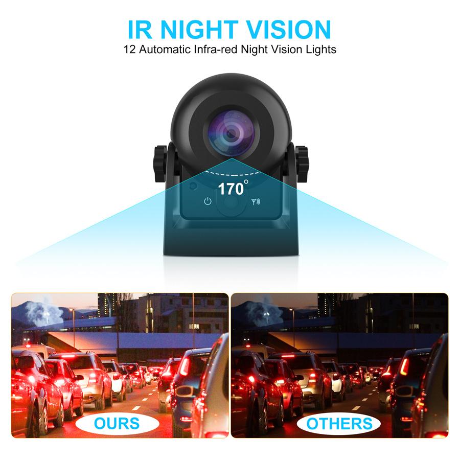 WiFi Wireless Car Rear View Reversing Camera With 3.5" LCD Monitor Waterproof