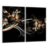 Glasplatta skydd för spisen 2x30x52 Orchidé