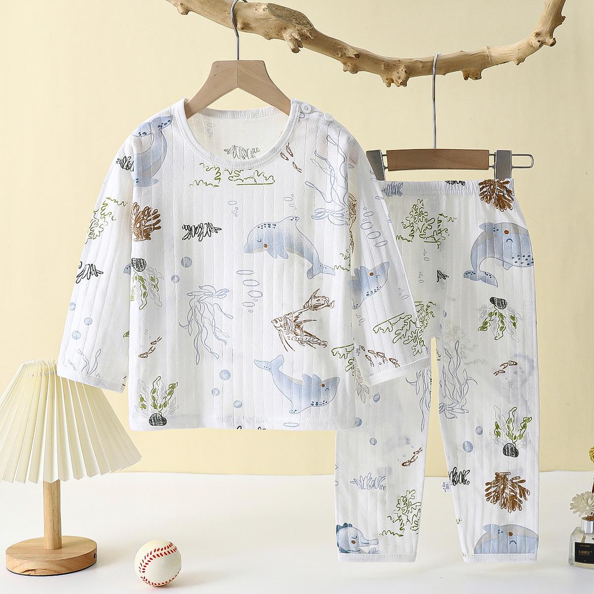 

Летний тонкий детский комплект для сна для дома 73 белый