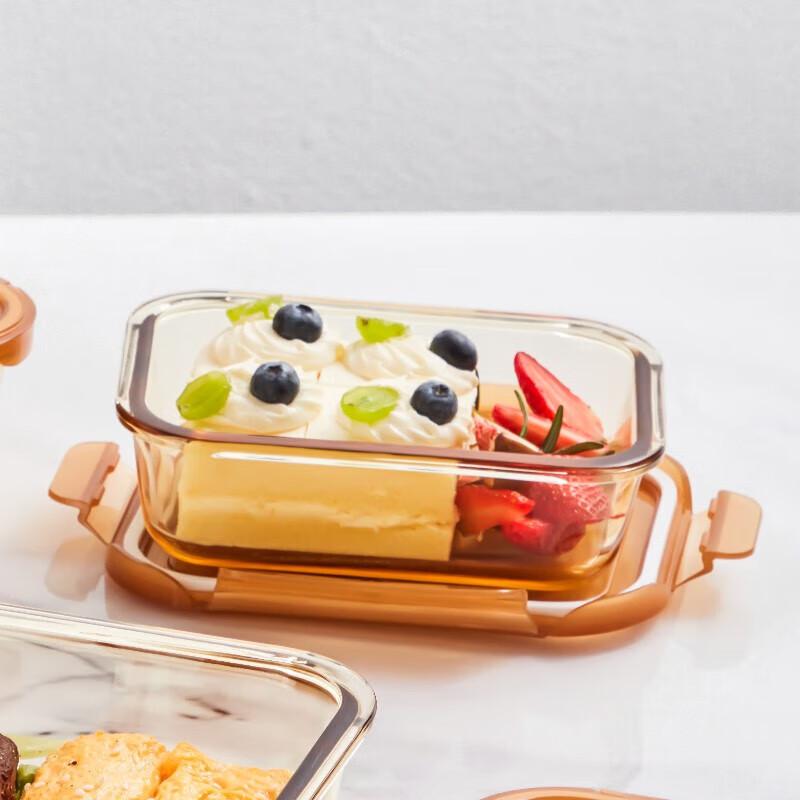 EKCO Amber Borosilicate Glass Food Container Set