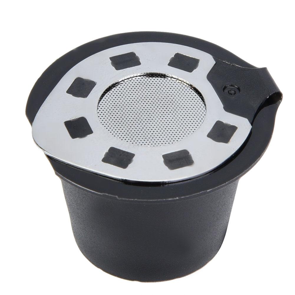 

Набор из 5 шт. Пластиковые и из нержавеющей стали многоразовые заправляемые кофейные капсулы, чашки-фильтры, сито серебряный