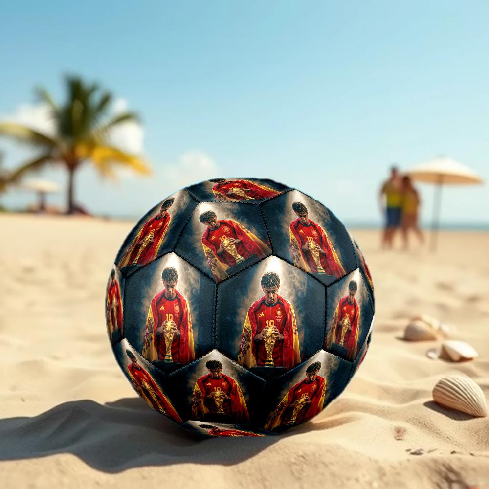 Yamal Size 5 Soccer Ball Machine-Stitched Indoor/Outdoor Universal Football perfect gift for sports enthusiasts